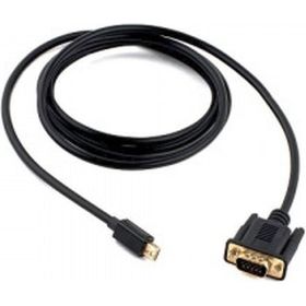 Кабель Cablexpert, mDP-VGA, 20M/15M, 1.8м, черный, позолоченные разъемы, пакет, CC-mDPM-VGAM-6 (артикул 16206372) – фото 1