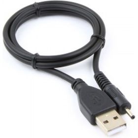 Кабель USB 2.0 Pro Cablexpert, AM/DC, 25мм, 5V, 2A, 0.7м, экранировка, пакет, черный CC-USB-AMP25-0.7M (артикул 16205295) – фото 1