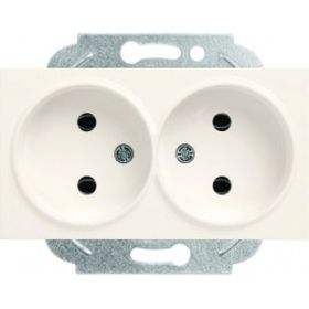 Розетка Panasonic 2-я б/з крем Karre Plus 54892 WKTT0204-2BG-RES (артикул 16154644) – фото 1