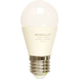 Электрическая светодиодная лампа Ergolux LED-G45-11W-E27-6K Шар 11Вт E27 6500K 13632 (артикул 15907792) – фото 1