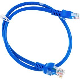 Патч-корд ExeGate UTP-RJ45-RJ45-5e-0,5M-BL, UTP, cat.5e, 0.5м, синий 172877 (артикул 17618628) – фото 1