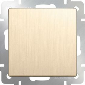 Выключатель WERKEL WL10-SW-1G-2W одноклавишный проходной шампань рифленый a035611 (артикул 15777340) – фото 1