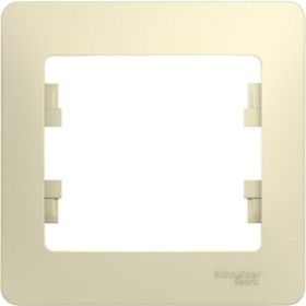 Рамка Schneider Electric 1-местная GLOSSA бежевая SchE GSL000201 (артикул 15425602) – фото 1