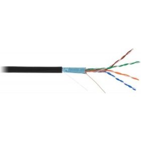 Кабель NETLAN F/UTP 4 пары, категория 5e, внешний, PE до -40C, черный, 100м EC-UF004-5E-PE-BK-1 (артикул 16198250) – фото 1