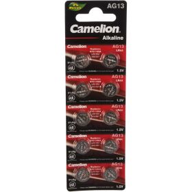 Батарейка для часов Camelion G13 BL-10 Mercury Free AG13-BP10 0%Hg 357A/LR44/A76 12821 (артикул 15905405) – фото 1