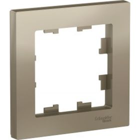 Рамка Schneider Electric 1-м ATLAS DESIGN шампань ATN000501 (артикул 15873800) – фото 1