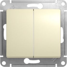 Механизм выключателя Schneider Electric 2-кл. GLOSSA беж. SchE GSL000251 (артикул 15425496) – фото 1