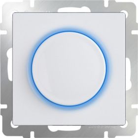 Диммер с подсветкой Werkel WL01-DM600-LED белый a041383 (артикул 15958267) – фото 1