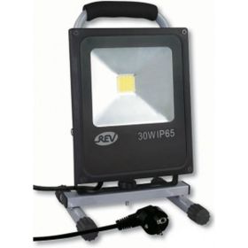 Светодиодный прожектор на подставке LED 30Вт, IP65, EXTRA SLIM-сверхтонкий, шнур 3м REV 32314 3 (артикул 15533923) – фото 1