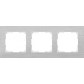 Рамка WERKEL WL11-Frame-03 на 3 поста алюминий a033741 (артикул 15777487) – фото 1