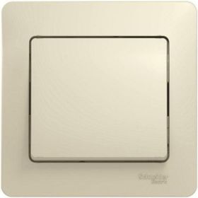 Выключатель Schneider Electric 1-клавишный GLOSSA бежевый SchE GSL000212 (артикул 15425254) – фото 1