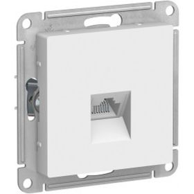 Механизм компьютерной розетки Schneider Electric ATLAS DESIGN RJ45 белый ATN000183 (артикул 15873947) – фото 1