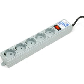 Сетевой фильтр 3м 5роз серый Power Cube SPG-B-10 (артикул 15548618) – фото 1