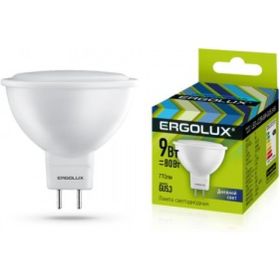 Электрическая светодиодная лампа Ergolux LED-JCDR-9W-GU5.3-6K JCDR 9Вт GU5.3 6500K 172-265В 13626 (артикул 15905368) – фото 1