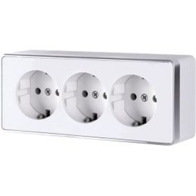 Тройная розетка с заземлением и шторками Werkel WL15-02-05 a041179 (артикул 15958287) – фото 1