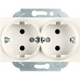 Розетка Panasonic 2-я c/з крем Karre Plus 54891 WKTT0205-2BG-RES (артикул 16154628) – фото 1