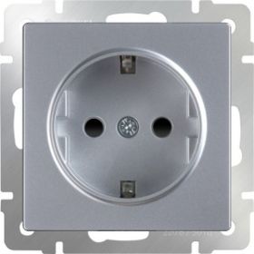 Розетка с заземлением, безвинтовой зажим Werkel WL06-10-01 a041201 (артикул 15958298) – фото 1