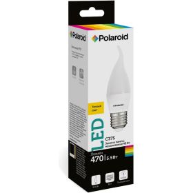 Светодиодная лампа Polaroid 220V C37S 5,5W 3000K E27 470lm PL-C37S55273 (артикул 16223081) – фото 1