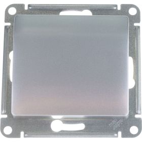 1-клавишный переключатель Schneider Electric GLOSSA 10АХ, АЛЮМИНИЙ GSL000361 (артикул 16314083) – фото 1