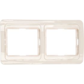 Рамка Smartbuy 2-местная горизонтальная белая Марс SBE-02w-00-FR-2 (артикул 16052067) – фото 1