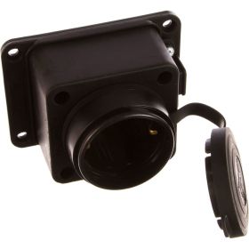 Розетка наружной установки LEZARD 103 прямая с заглушкой 2Р+РЕ 1х16А 220-240V 106-0400-0103 (артикул 16027783) – фото 1