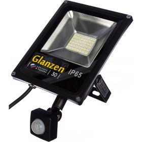 Светодиодный прожектор c датчиком движения GLANZEN FAD-0012-30 00-00001791 (артикул 15602424) – фото 1