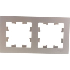 Рамка Schneider Electric 2-м ATLAS DESIGN универс. шампань ATN000502 (артикул 15873875) – фото 1