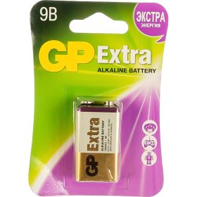 Алкалиновая батарейка GP Крона 1 шт Extra Alkaline 1604AX-5CR1 Extra 10/200 (артикул 15783882) – фото 1