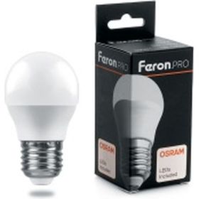 Светодиодная лампа FERON PRO LB-1406 Шарик E27 6W 2700K 38068 (артикул 16233642) – фото 1