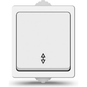 Выключатель UNIVersal Аллегро 1 клавиша, проходной, IP54, белый 5563484 (артикул 16174897) – фото 1