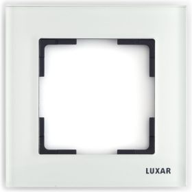 Рамка LUXAR Art на 1 пост белое стекло 4606400620532 (артикул 16139532) – фото 1