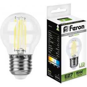Светодиодная лампа FERON 5W 230V E27 4000K, LB-61 25582 (артикул 15745536) – фото 1
