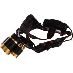 Аккумуляторный налобный фонарь Ultraflash E1333 3,7В, золото/черный 13903 (артикул 15954424) – фото 1