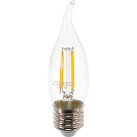 Светодиодная лампа IN HOME LED-СВЕЧА НА ВЕТРУ-deco 5Вт 230В Е27 4000К 450Лм прозрачная 4690612007656 (артикул 15835213) – фото 1