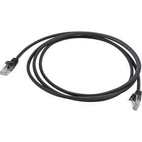 Коммутационный шнур IEK ITK кат. 5Е UTP LSZH 2м черный PC09-C5EUL-2M (артикул 21355582) – фото 1