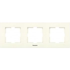 Рамка Panasonic Arkedia 54738 3м горизонтальная крем WMTF0803-2BG-RES (артикул 16154636) – фото 1