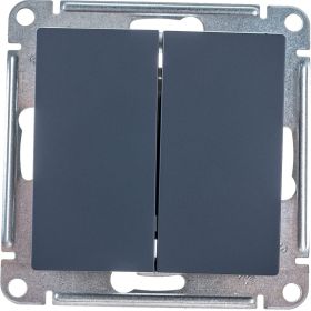 2-клавишный выключатель Schneider Electric ATLASDESIGN 10АХ, ГРИФЕЛЬ ATN000751 (артикул 16314371) – фото 1
