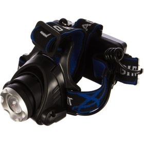 Налобный аккумуляторный фонарь Ultraflash E150 220В, черный, CREE 3Вт, фокус, 2 аккум. 18650, 3 режима 12188 (артикул 15540836) – фото 1