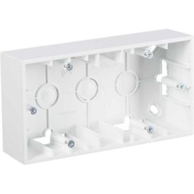 Коробка для наружного монтажа Simon на 2 поста, белый 10 1590752-030 (артикул 15423812) – фото 1