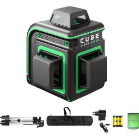 Построитель лазерных плоскостей ADA Cube 3-360 GREEN&nbsp;Professional Edition А00573 (артикул 15956283) – фото 8
