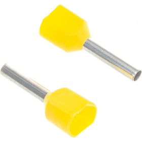 Наконечник-гильза IEK, НГИ2 1,0-10, желтый, 20шт UTE10-4-D2-3-100 (артикул 16459806) – фото 1
