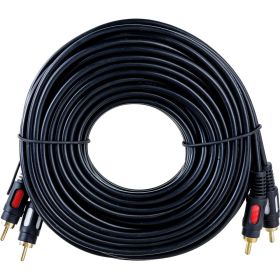 Шнур REXANT 2 RCA - 2 RCA, длина 10 метров, черный 17-0148 (артикул 16197047) – фото 1