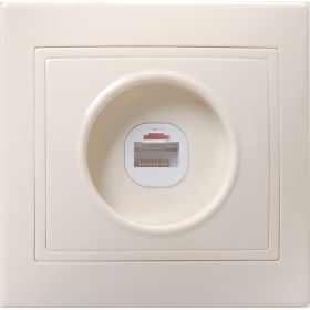 Компьютерная 1местная розетка IEK КВАРТА кремовый EKK10-K33-DM (артикул 15163627) – фото 1