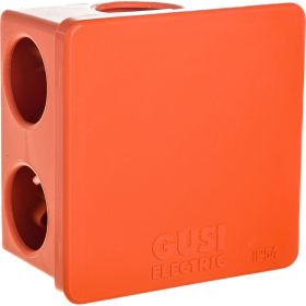 Распределительная коробка GUSI ELECTRIC 70х70х40, 6 муфт, IP54, ОП, негорючая, евро С3В76 Нг (артикул 16032739) – фото 1