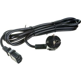 Кабель питания компьютера Hyperline PWC-IEC13-SHM-3.0-BK Schuko+C13 3x1.0, 10A, угловая вилка 34928 (артикул 16522434) – фото 1