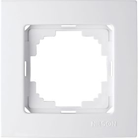 Рамка NILSON одноместная белая Touran naturel 24110091 (артикул 16352293) – фото 1