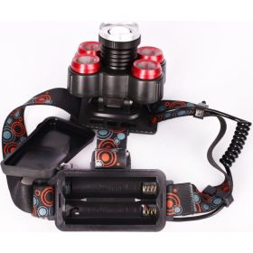 Налобный фонарь Ultraflash E161 (аккумулятор 3,7В, черный, 5LED, 5 Вт, фокус, 2 ак. 4 режима, бокс са) 14682 (артикул 20662414) – фото 1
