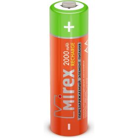 Аккумулятор Mirex, Ni-MH HR6 / AA 2000mAh 1,2V 2 шт ecopack 23702-HR6-20-E2 (артикул 17275284) – фото 1