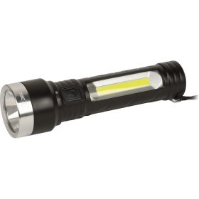 Универсальный аккумуляторный светодиодный фонарь ЭРА UA-501 COB+LED, 5 Вт, резина Б0052743 (артикул 20235358) – фото 1