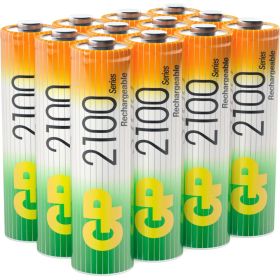 Аккумуляторные пальчиковые батарейки АА GP hr6 2100 mah/мАч, никель-металлгидрид ni-mh 12 штук в упаковке 210AAHC-B12 (артикул 23948493) – фото 1